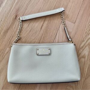 Kate Spade Cream Wristlet with Gold Chain